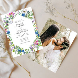 Invitación Boda fotográfico moderno de Flor silvestre