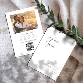 Invitación Boda fotográfico moderno mínimo todo en uno