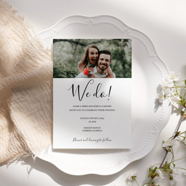 Invitación Boda fotográfico moderno personalizado que hacemos (Subido por el creador)