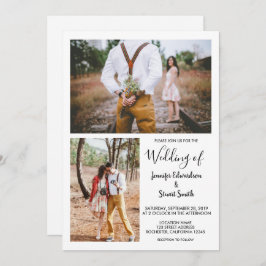 Invitación Boda fotográfico moderno rústico elegante