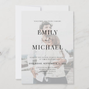 Invitación Boda fotográfico moderno simple