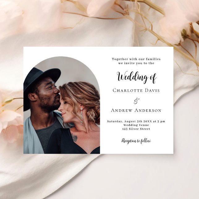 Invitación Boda fotográfico moderno simple (Subido por el creador)