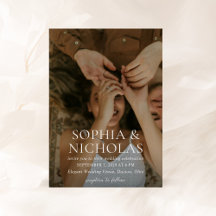 Boda fotográfico moderno simple en blanco y negro