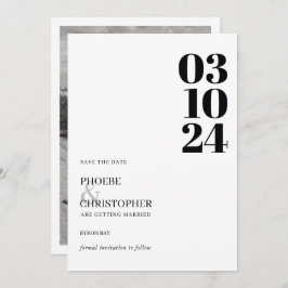 Invitación Boda fotográfico moderno y contemporáneo