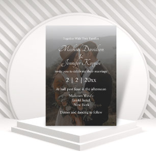 Invitación boda fotográfico moderno y sencillo