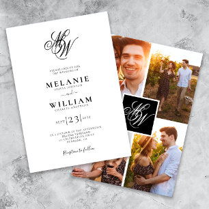 Invitación Boda fotográfico Monograma 4