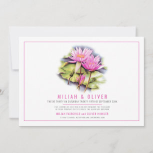 Invitación Boda fotográfico personalizado rosa de arte botáni