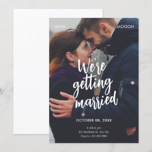Invitación Boda fotográfico poster de pareja