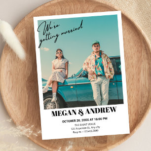 Invitación Boda fotográfico retro vintage