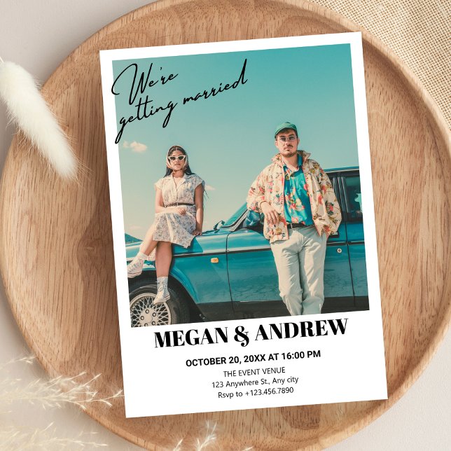 Invitación Boda fotográfico retro vintage (Subido por el creador)