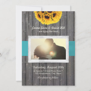 Invitación Boda fotográfico Rústico del Personalizado de made