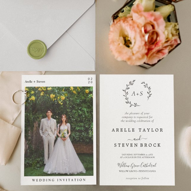 Invitación Boda fotográfico simple Personalizado (Subido por el creador)