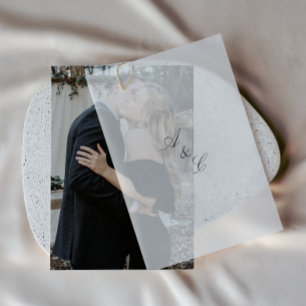 Invitación Boda fotográfico simple y elegante