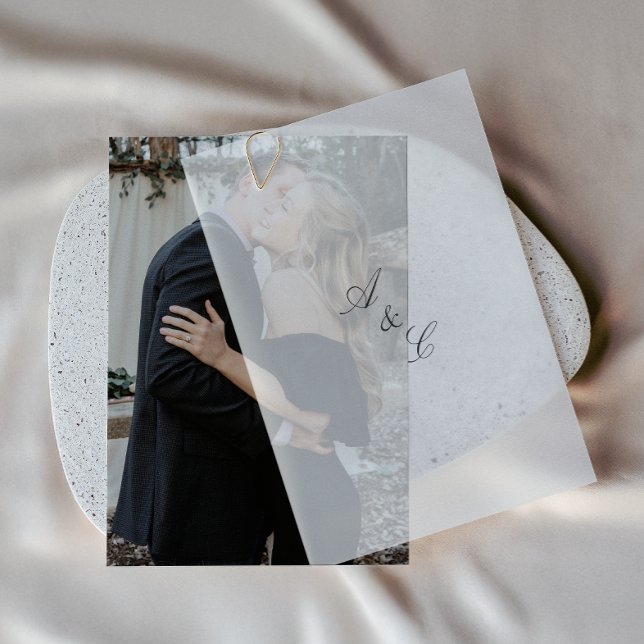 Invitación Boda fotográfico simple y elegante (Subido por el creador)