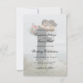 Invitación boda fotográfico simple y elegante
