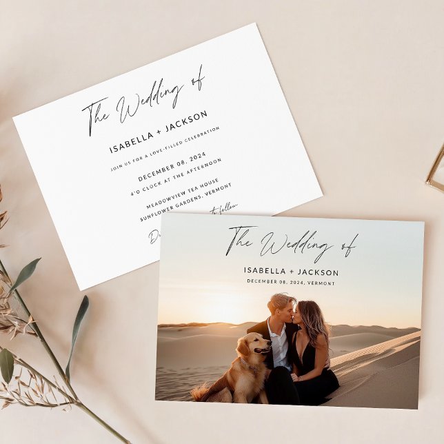 Invitación Boda fotográfico sobre el desierto romántico (Subido por el creador)
