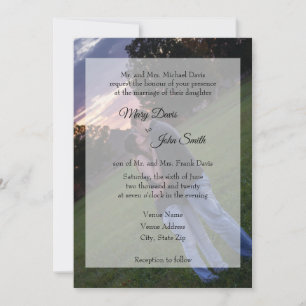 Invitación Boda fotográfico superpuesto con las escrituras