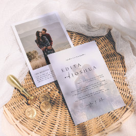Invitación Boda fotográfico Todo En Un Código QR 2