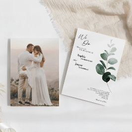 Invitación Boda fotográfico "White We Do" de la vegetación mo