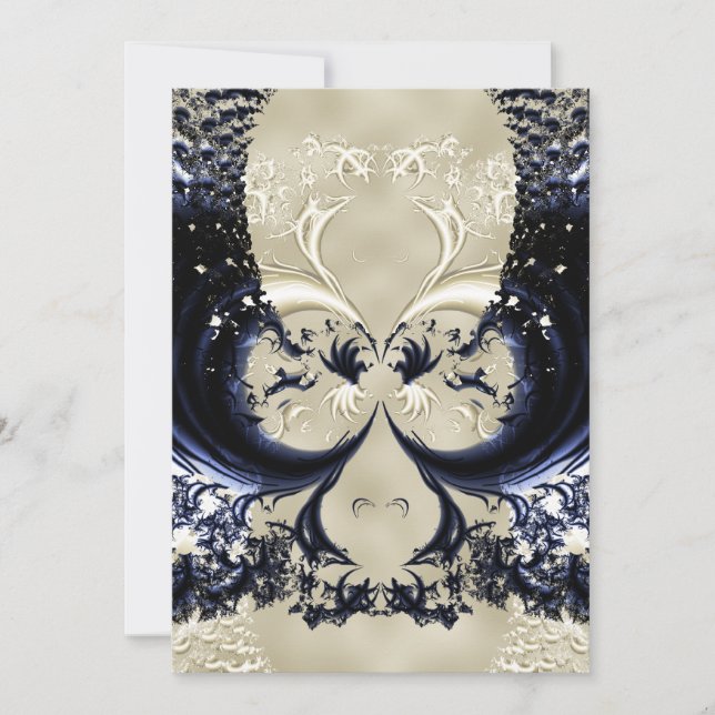 Invitación Boda Fractal de Ivory Lace (Anverso)