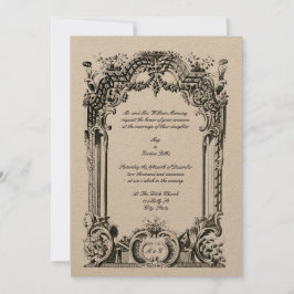 Invitación Boda francés barroco rococo vintage