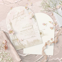 Invitación Boda francés de romance Rubor Arch ID870