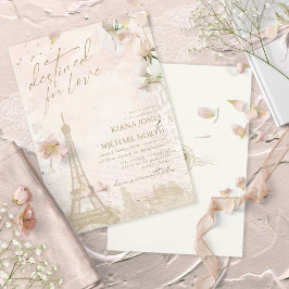 Invitación Boda francés de romance Rubor ID870