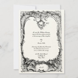 Invitación Boda francés Luis XV Rococo