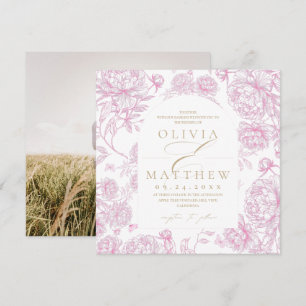 Invitación Boda Francesa Toile De Jouy