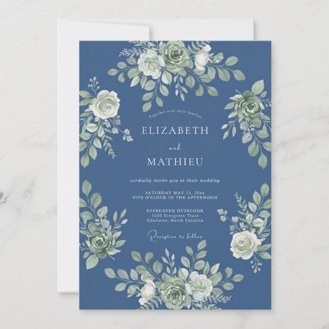 Invitación Boda Frondosa de Acenoria (Anverso)