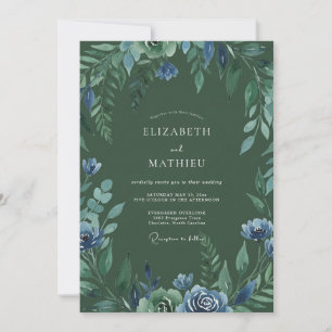 Invitación Boda Frondosa de Índigo Forestal