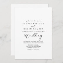 Boda frontal y posterior de caligrafía estilizada 