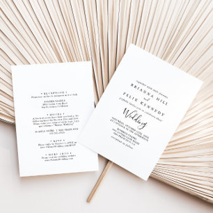 Invitación Boda frontal y posterior Minimalista simple