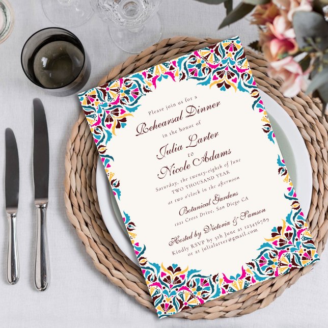 Invitación Boda Fronterizo de Estilo Marfil De Lujo Brillante (Subido por el creador)