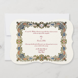 Invitación Boda fronterizo de la era georgiana antigua