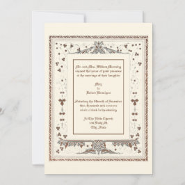 Invitación Boda fronterizo de la era victoriana Kate Greenawa