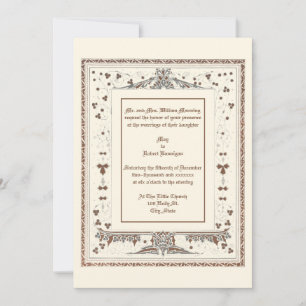 Invitación Boda fronterizo de la era victoriana Kate Greenawa