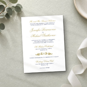 Invitación Boda Fuente Firma Simple Verde Sage Dorado