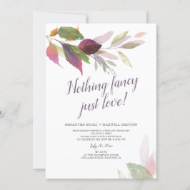 Invitación Boda Fugaz Nada Lujoso Solo Amor