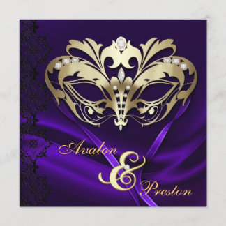 Invitación Boda galardonado con joyas púrpura