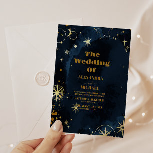 Invitación Boda Galaxia Acuarela Estelar