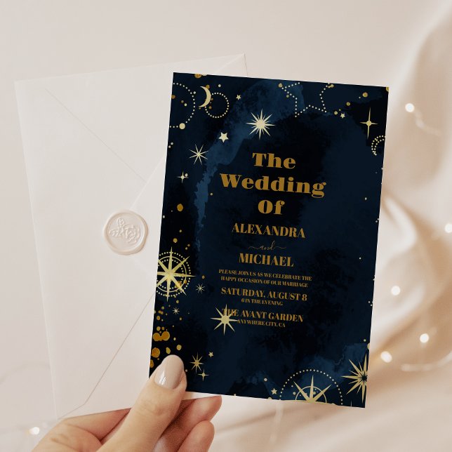 Invitación Boda Galaxia Acuarela Estelar (Subido por el creador)