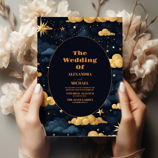Invitación Boda Galaxia Celestial Cielo Estelar Nocturno (Subido por el creador)