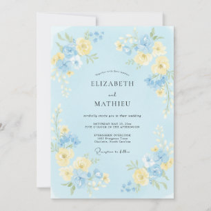 Invitación Boda Ganadora Azul Pálido de Primavera