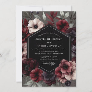 Invitación Boda Garneta Gótica en Flor