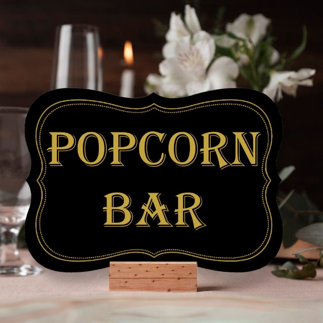 Invitación Boda Gatsby de Black Gold de 1920 Rótulo de bar de (Subido por el creador)