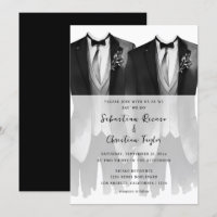 Boda gay de dos colonias en traje y lazos