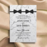 Invitación Boda gay doble remolque lazos de mármol moderno<br><div class="desc">El Boda Gay Doble Abran Los Lazos De La Invitación A La Boda De Mármol Moderna.</div>