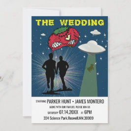 Invitación Boda Gay Poster Retro Sci Fi
