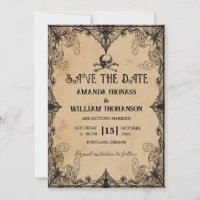 boda genial horror vintage Gothic guardar la fecha